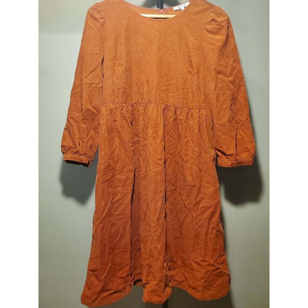 Madewell Long Sleeve Corduroy Dress, Size XS
